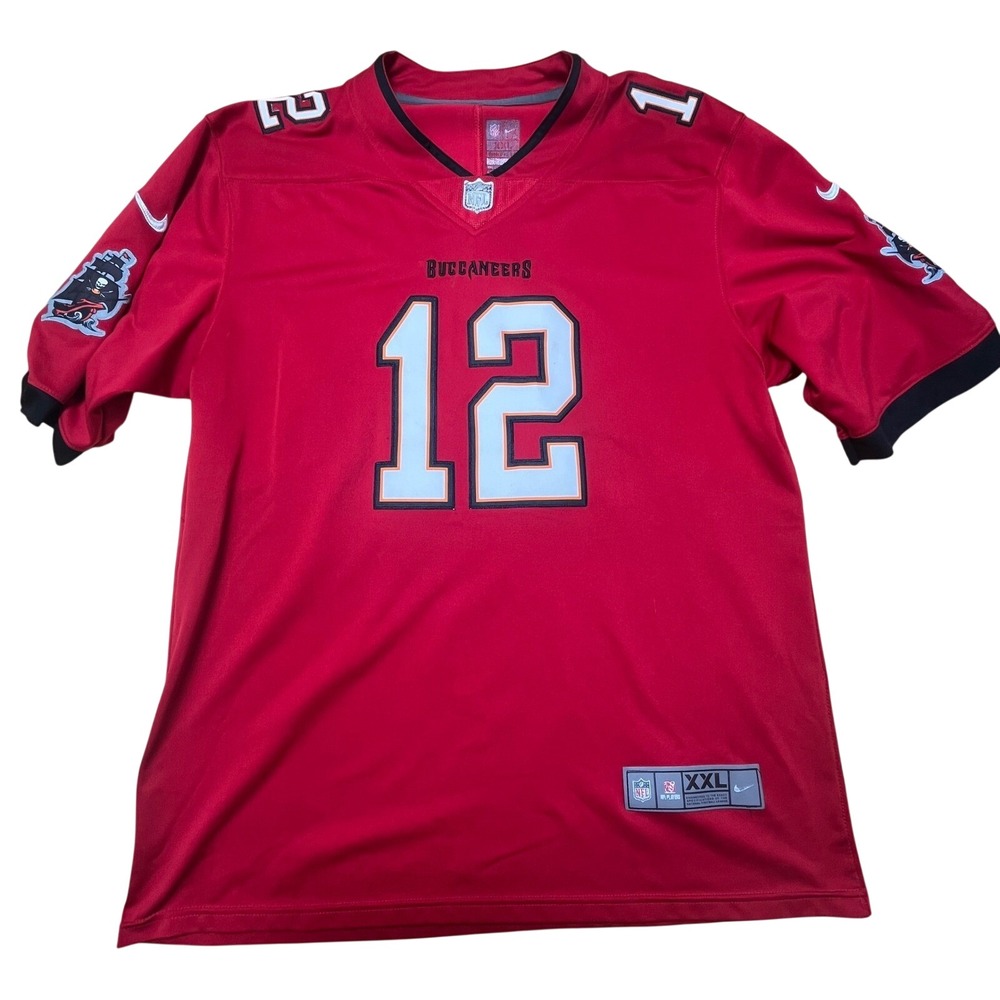 Nike Tom Brady Buccaneers Jersey XXL Red NFL On Field Fair Condition